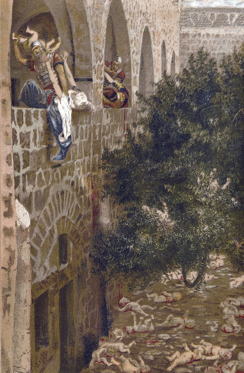 The Massacre of the Innocents - The Massacre of the Innocents - från "The Life of Our Lord Jesus Christ" - 1899 av James Tissot - La vie de notre seigneur Jesus Christ, av Jacques Joseph (Jacques-Joseph) Tissot dit James Tissot (1836) -1902) av James Jacques Joseph Tissot