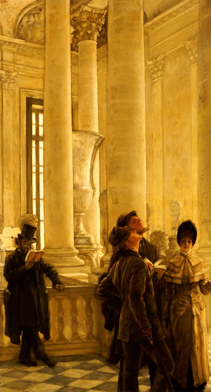 Norra trappan vid Louvren av James Jacques Joseph Tissot