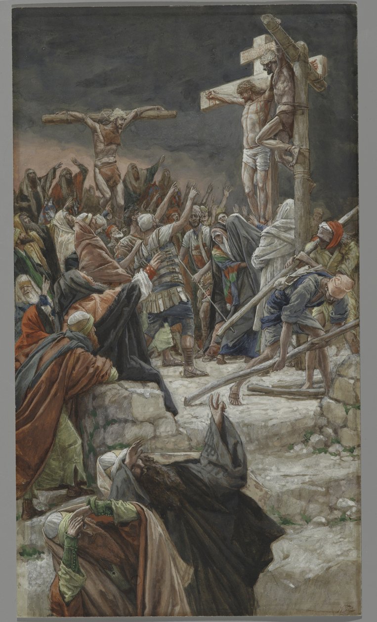 The Pardon of the Good Thief, illustration från The Life of Our Lord Jesu Christ, 1886-94 (wc över grafit på papper) av James Jacques Joseph Tissot