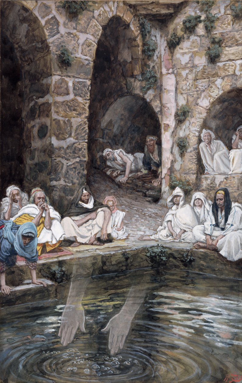 The Pool of Bethesda, illustration till The Life of Christ, c.1886-94 (wc & gouache på kartong) av James Jacques Joseph Tissot