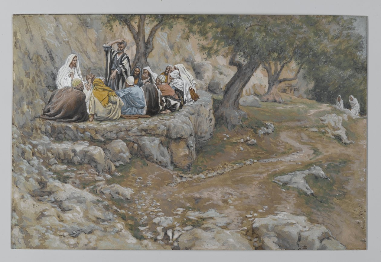 The Primacy of Saint Peter, illustration från The Life of Our Lord Jesu Christ, 1886-96 (wc över grafit på papper) av James Jacques Joseph Tissot