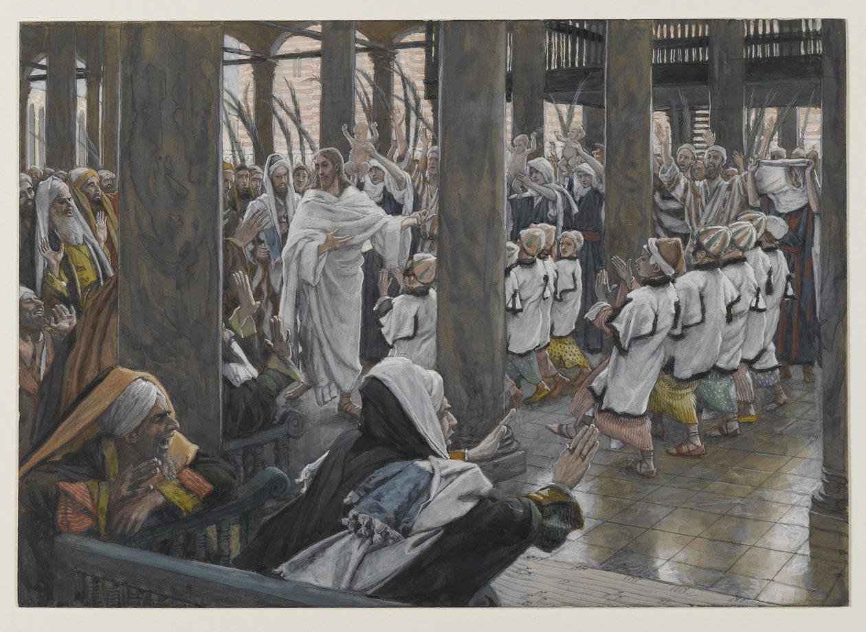 Processionen i templet, illustration från Vår Herre Jesu Kristi liv, 1886-94 (wc över grafit på papper) av James Jacques Joseph Tissot