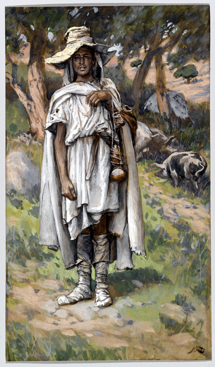 The Prodigal Son Asking for Alms, illustration till The Life of Christ, c.1884-96 (wc & gouache på kartong) av James Jacques Joseph Tissot