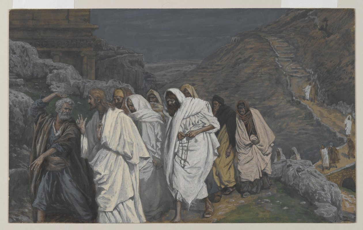 The Protestations of Saint Peter, illustration från The Life of Our Lord Jesu Christ, 1886-94 (wc över grafit på papper) av James Jacques Joseph Tissot