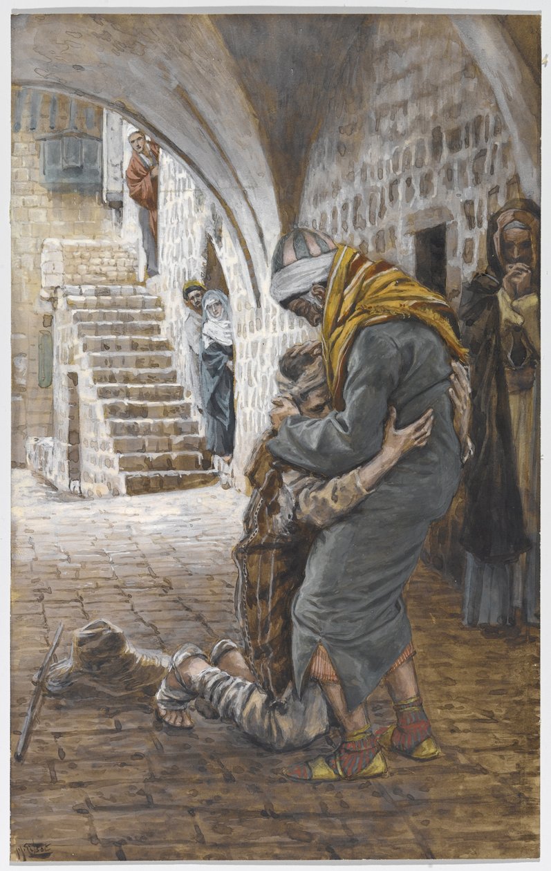 The Return of the Prodigal Son, illustration till The Life of Christ, c.1886-96 (gouache på kartong) av James Jacques Joseph Tissot