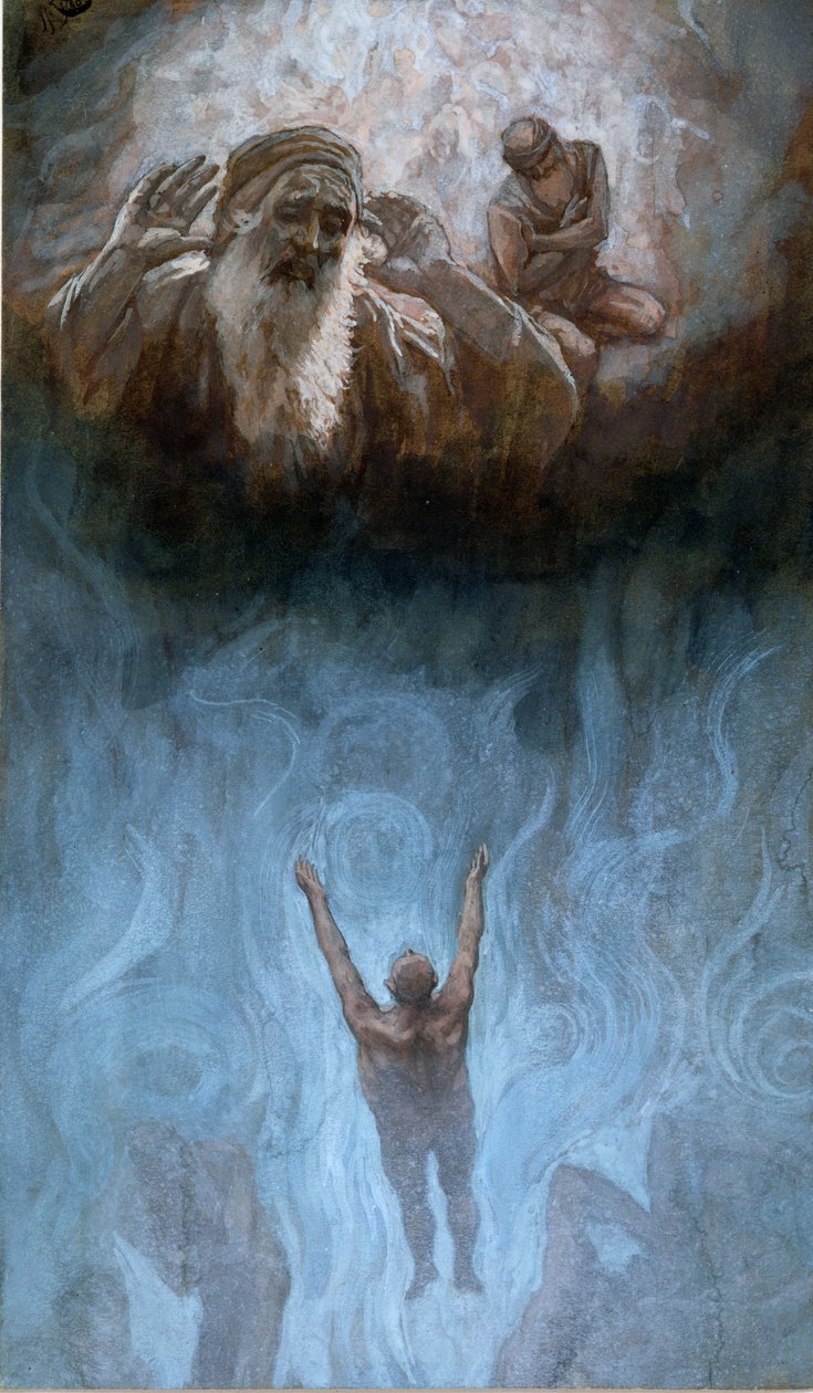 The Rich Man in Hell, illustration till The Life of Christ, c.1886-94 (wc & gouache på kartong) av James Jacques Joseph Tissot