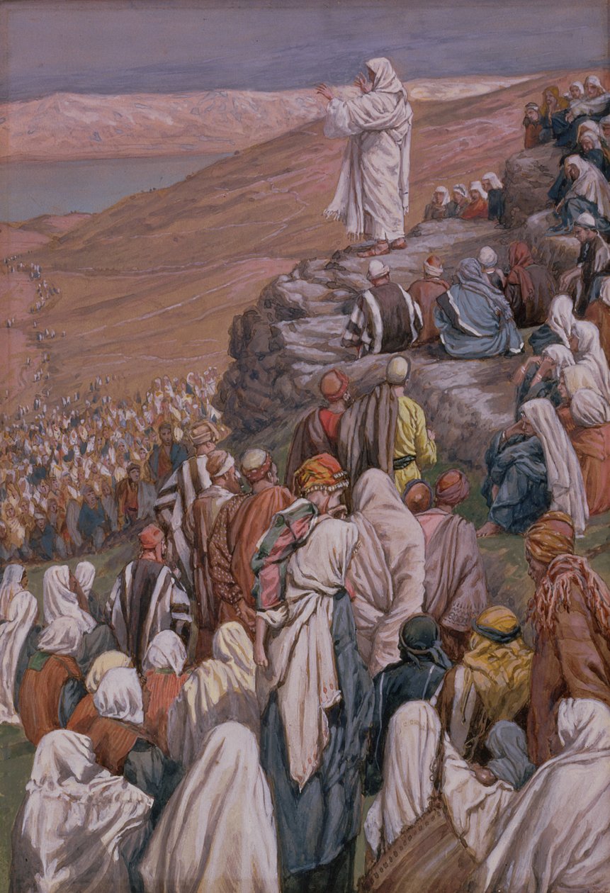 Bergspredikan, illustration till The Life of Christ, ca 1886-96 (gouache på kartong) av James Jacques Joseph Tissot