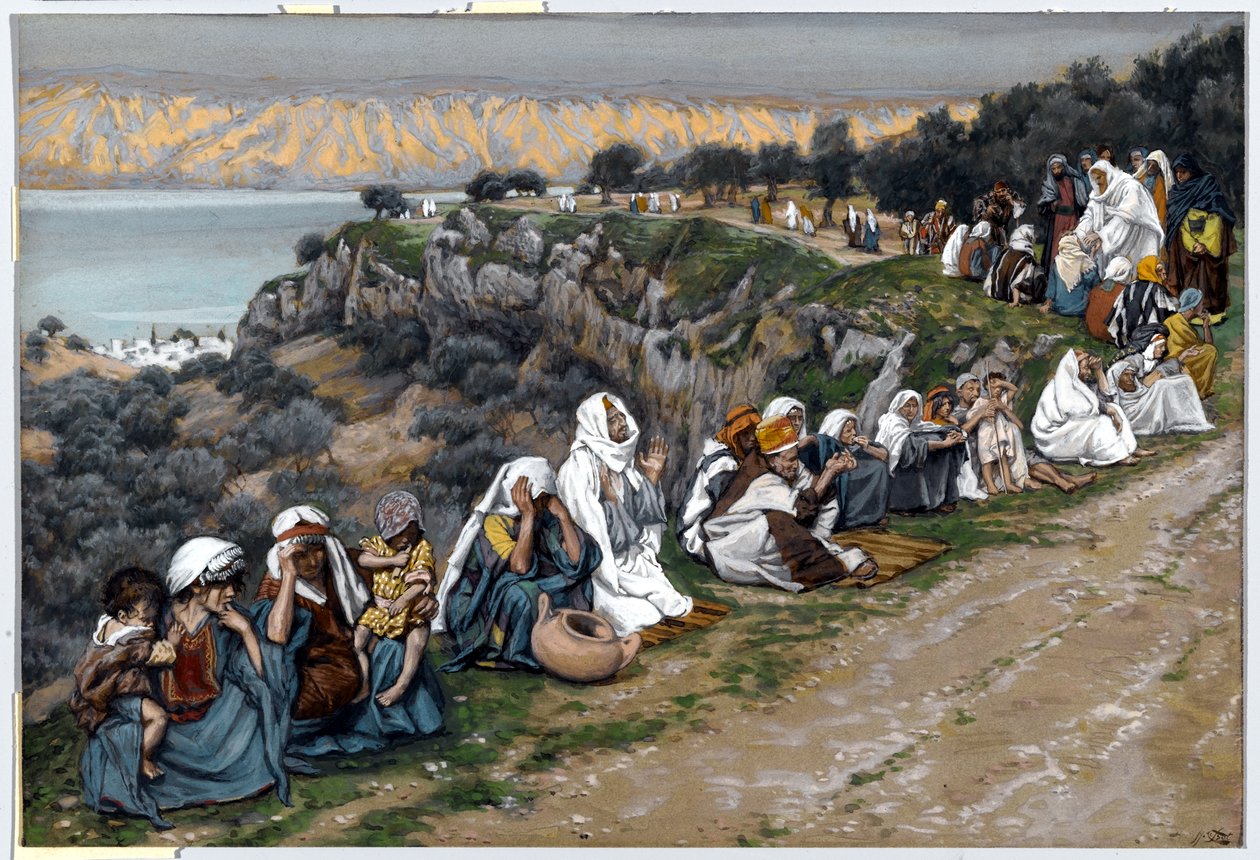 The Sick Waiting for Jesus to Pass By, illustration till The Life of Christ, c.1884-96 (wc & gouache på kartong) av James Jacques Joseph Tissot