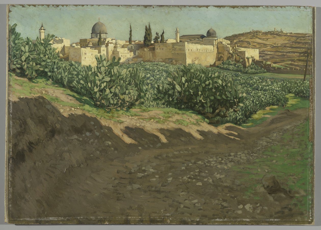 Det sydvästra hörnet av Esplanaden i Haram, Det antika templet, illustration från Vår Herre Jesu Kristi liv av James Jacques Joseph Tissot