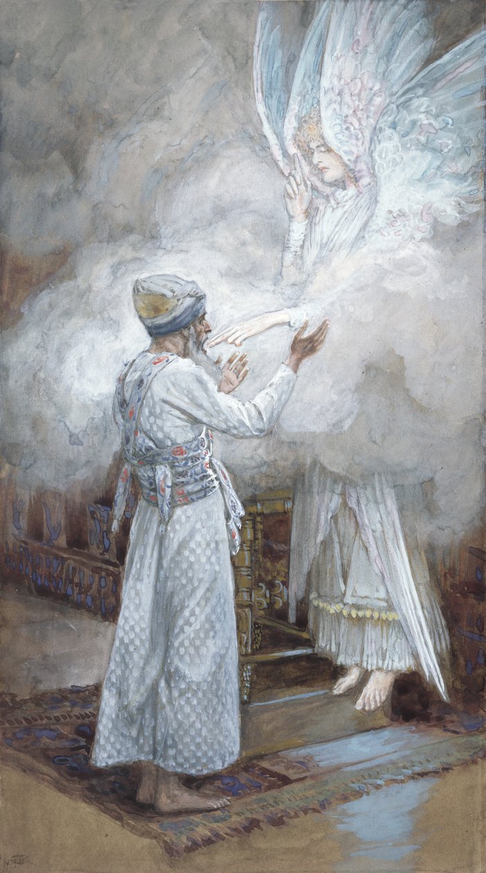 The Vision of Zacharias, illustration till The Life of Christ, c.1886-94 (wc & gouache på kartong) av James Jacques Joseph Tissot