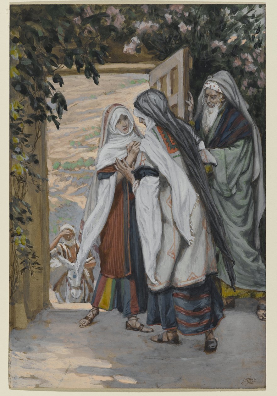 The Visitation, illustration till The Life of Christ, c.1886-94 (wc på papper) av James Jacques Joseph Tissot