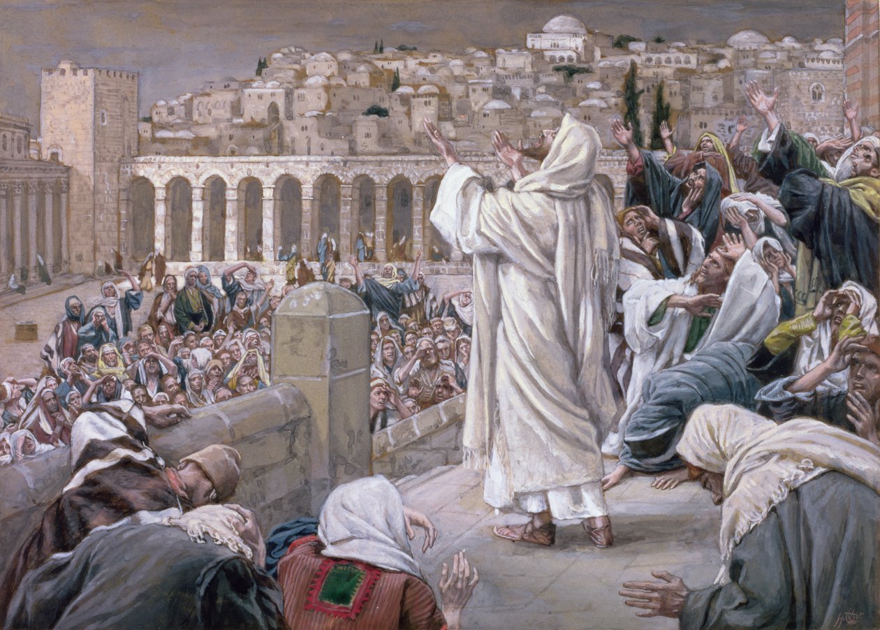The Voice from Heaven, illustration till The Life of Christ, ca 1886-96 (gouache på kartong) av James Jacques Joseph Tissot