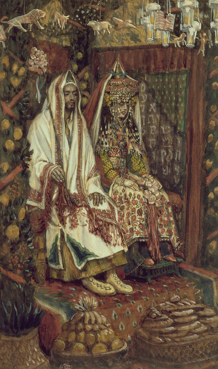 Bröllopet i Kana, illustration till The Life of Christ, c.1886-96 (gouache på kartong) av James Jacques Joseph Tissot