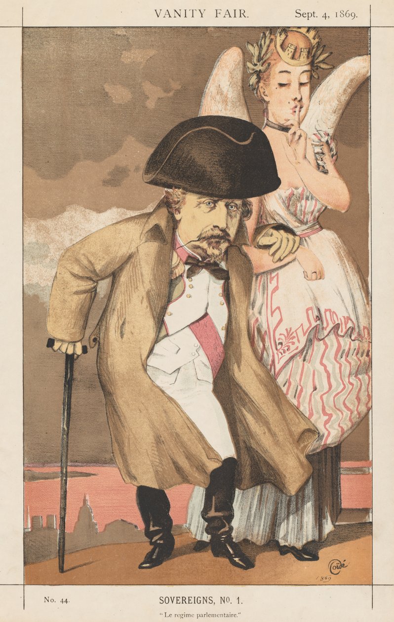 Vanity Fair: Sovereigns, nr 1 The Parliamentary Regime, 1869. av James Jacques Joseph Tissot