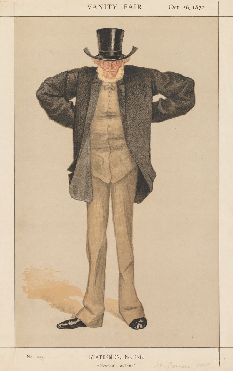 Vanity Fair: Statesman, nr 128 Newcastle-on-Tyne, 1872. av James Jacques Joseph Tissot