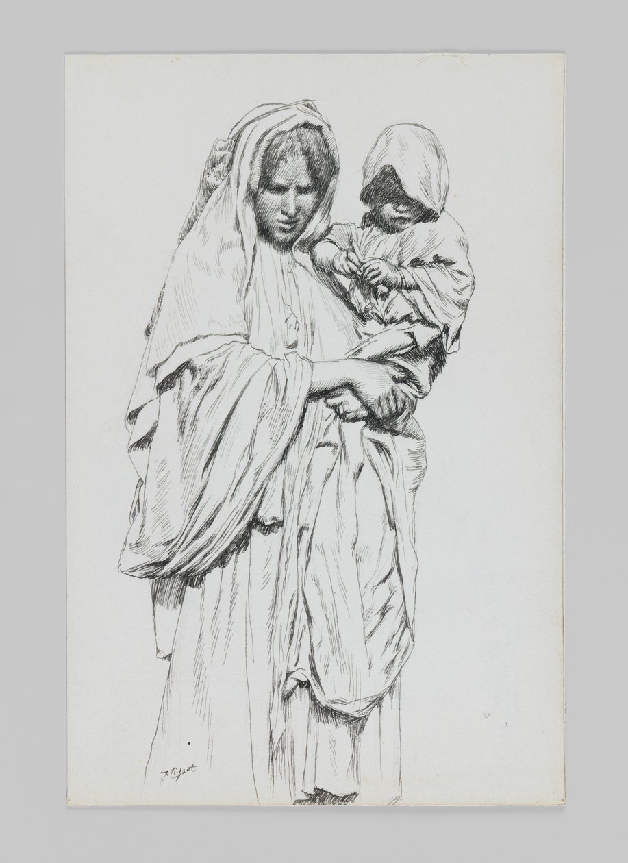 Kvinna och barn från Jeriko, illustration från Vår Herre Jesu Kristi liv av James Jacques Joseph Tissot