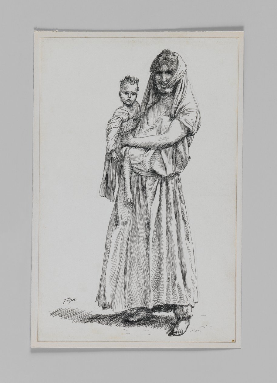 Kvinna från Geba, Samaria, illustration från Vår Herre Jesu Kristi liv av James Jacques Joseph Tissot