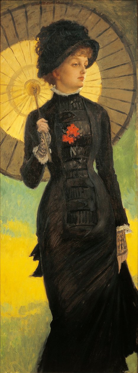 Kvinna med ett parasoll av James Jacques Joseph Tissot