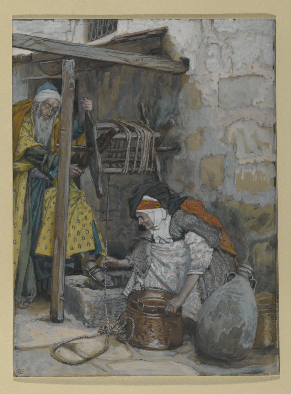 Zacharias och Elizabeth, illustration till The Life of Christ, c.1886-94 (wc & gouache på kartong) av James Jacques Joseph Tissot