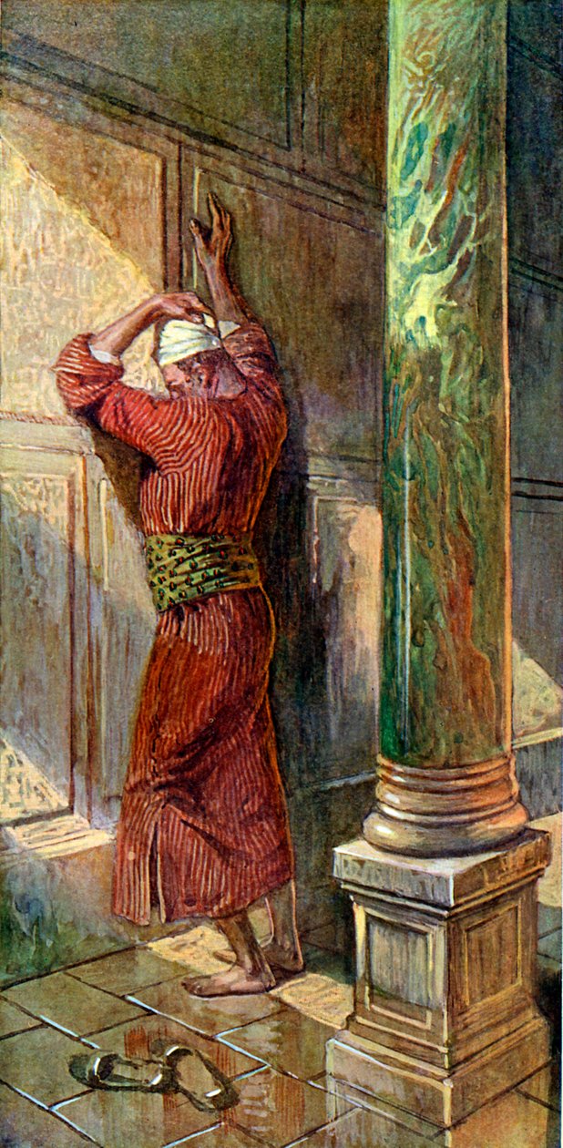Be i templet av J James Tissot - Bibeln av James Jacques Joseph after Tissot