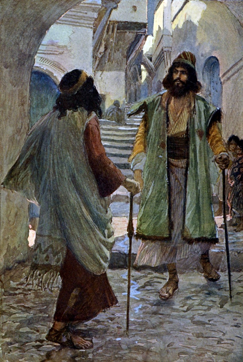 Saul möter Samuel av J James Tissot - Bibeln av James Jacques Joseph after Tissot