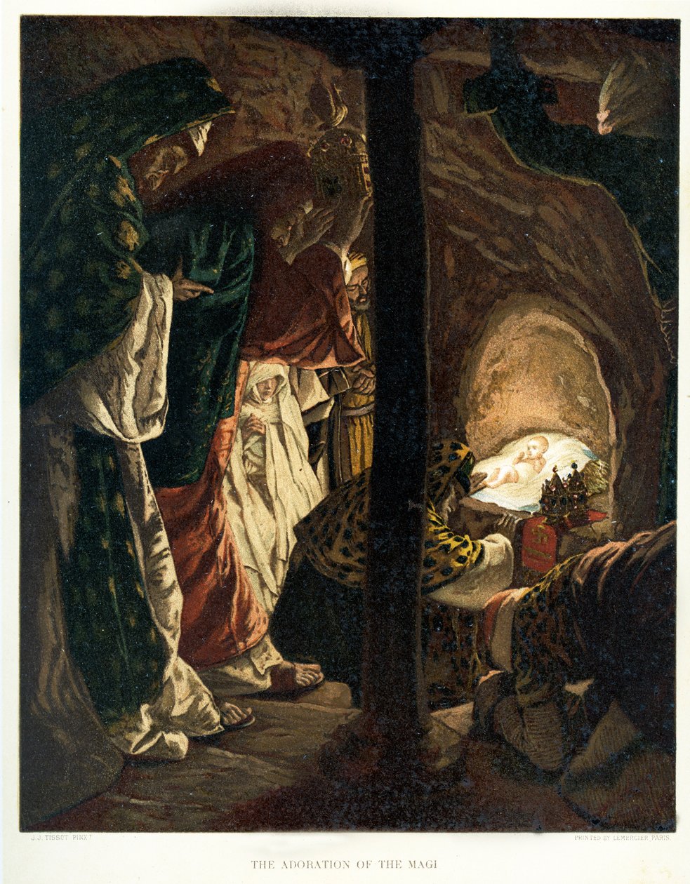 Visarnas tillbedjan, St Lukas, Bibeln av James Jacques Joseph after Tissot