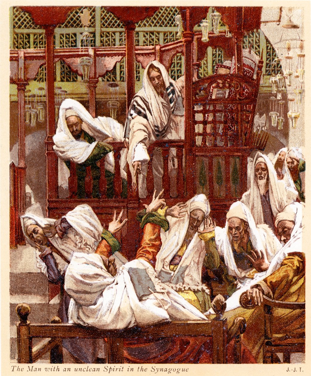 Mannen med en oren Ande - Bibeln av James Jacques Joseph after Tissot