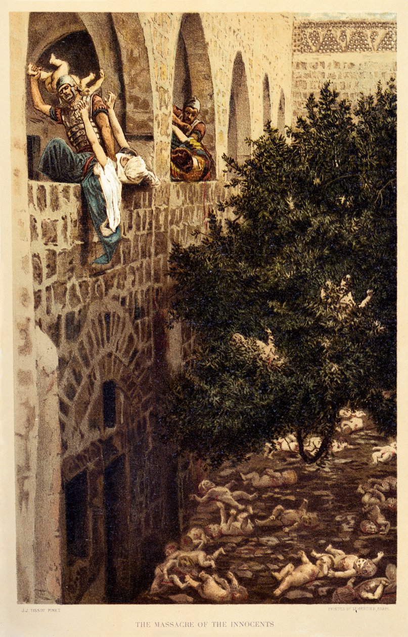 Massakern på de oskyldiga, St Luke, Bibeln av James Jacques Joseph after Tissot