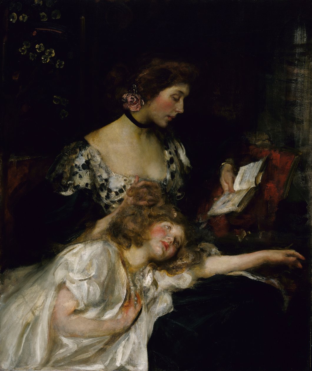 Mor och barn Lady Shannon och Kitty, ca. 1900-1910. av James Jebusa Shannon
