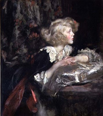 Porträtt av Lady Diana Manners, senare Lady Diana Cooper av James Jebusa Shannon