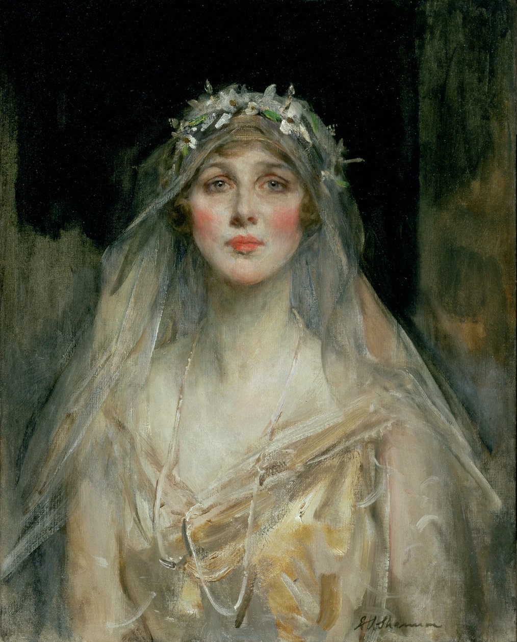 Porträtt av en brud av James Jebusa Shannon