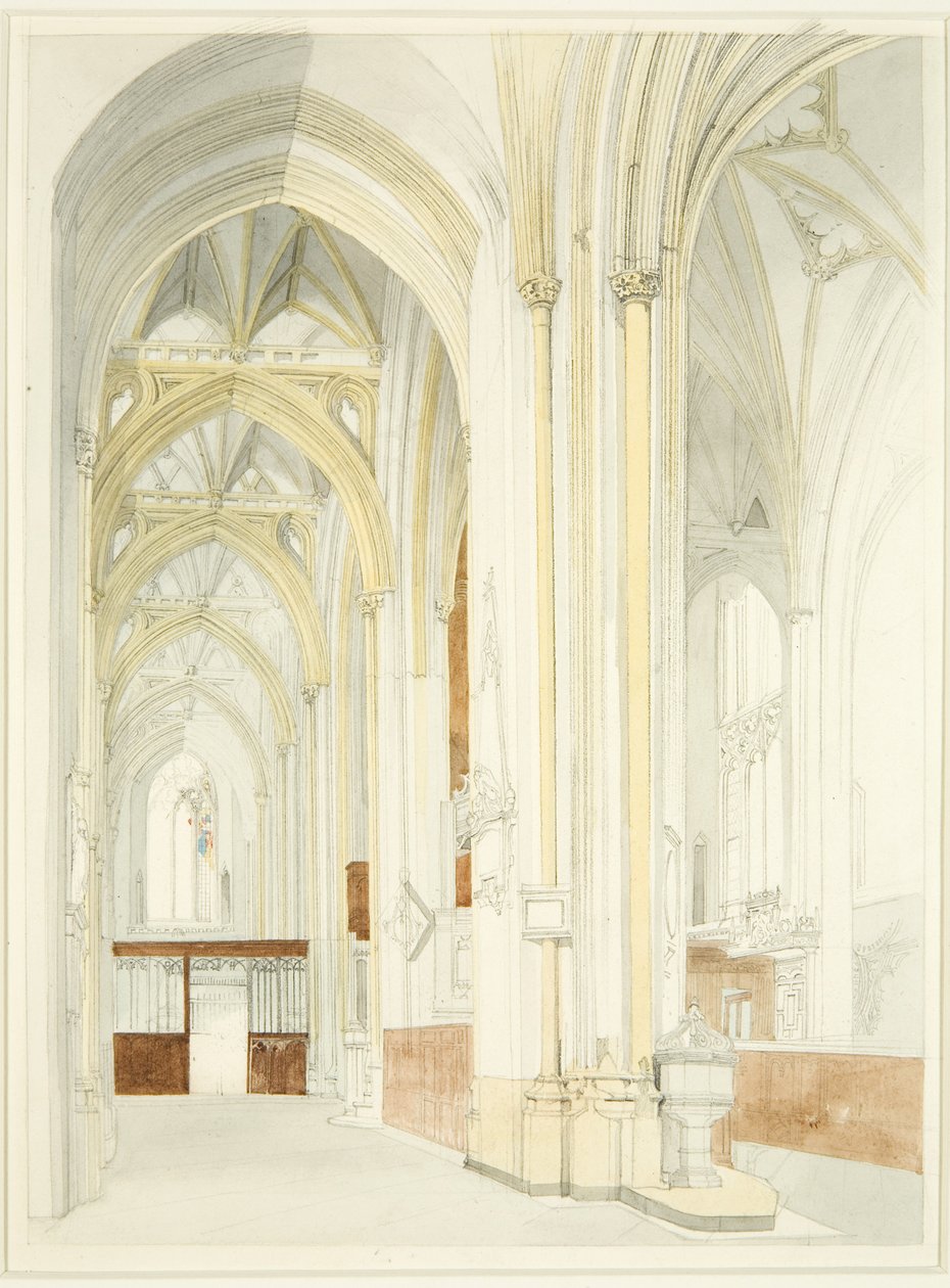 Interiör av Bristol Cathedral (ofärdig) av James Johnson
