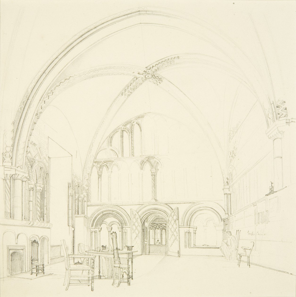 Interiör av Chapter House of Bristol Cathedral av James Johnson