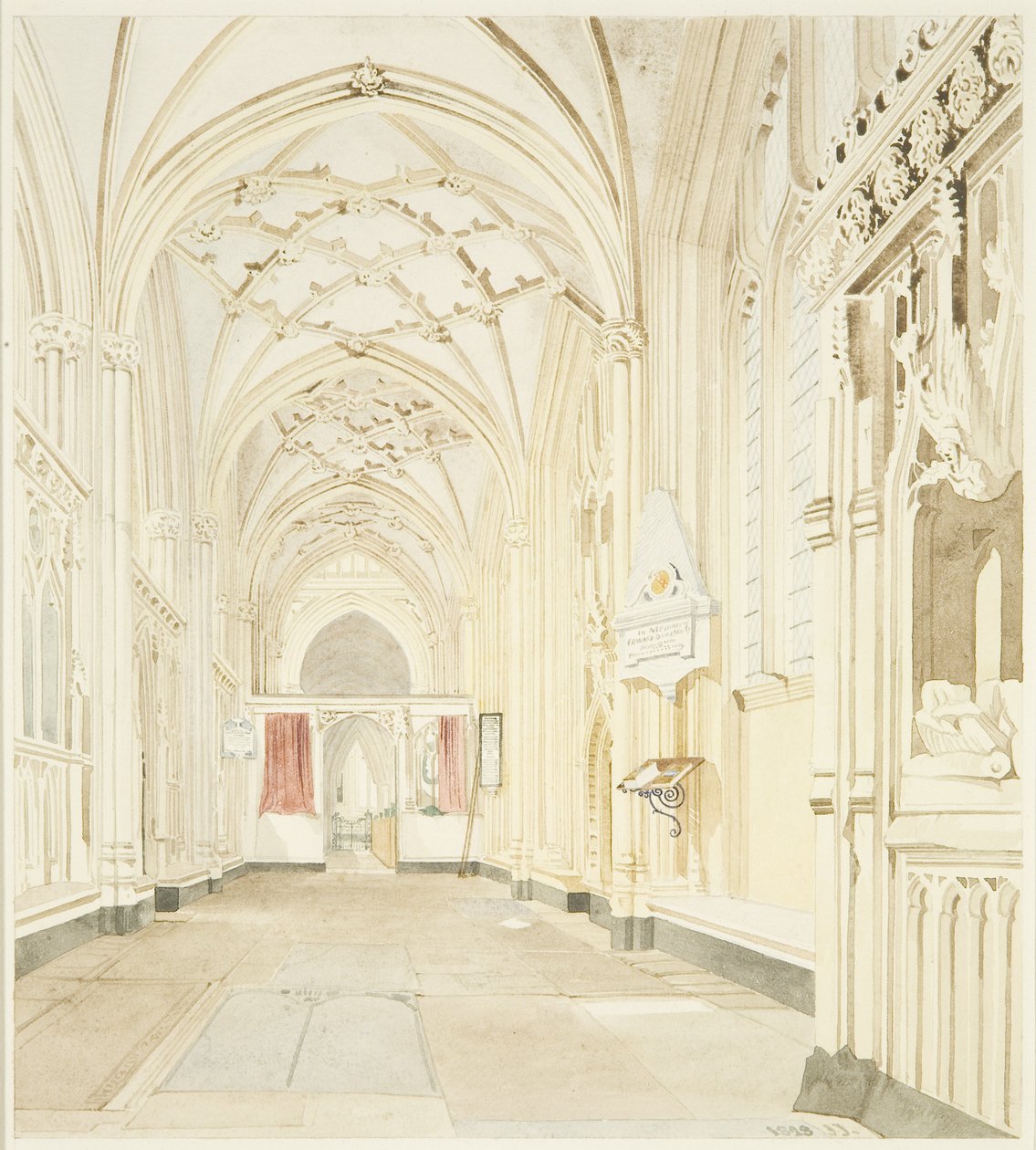 North Aisle of St Mary Redcliffe, tittar västerut av James Johnson