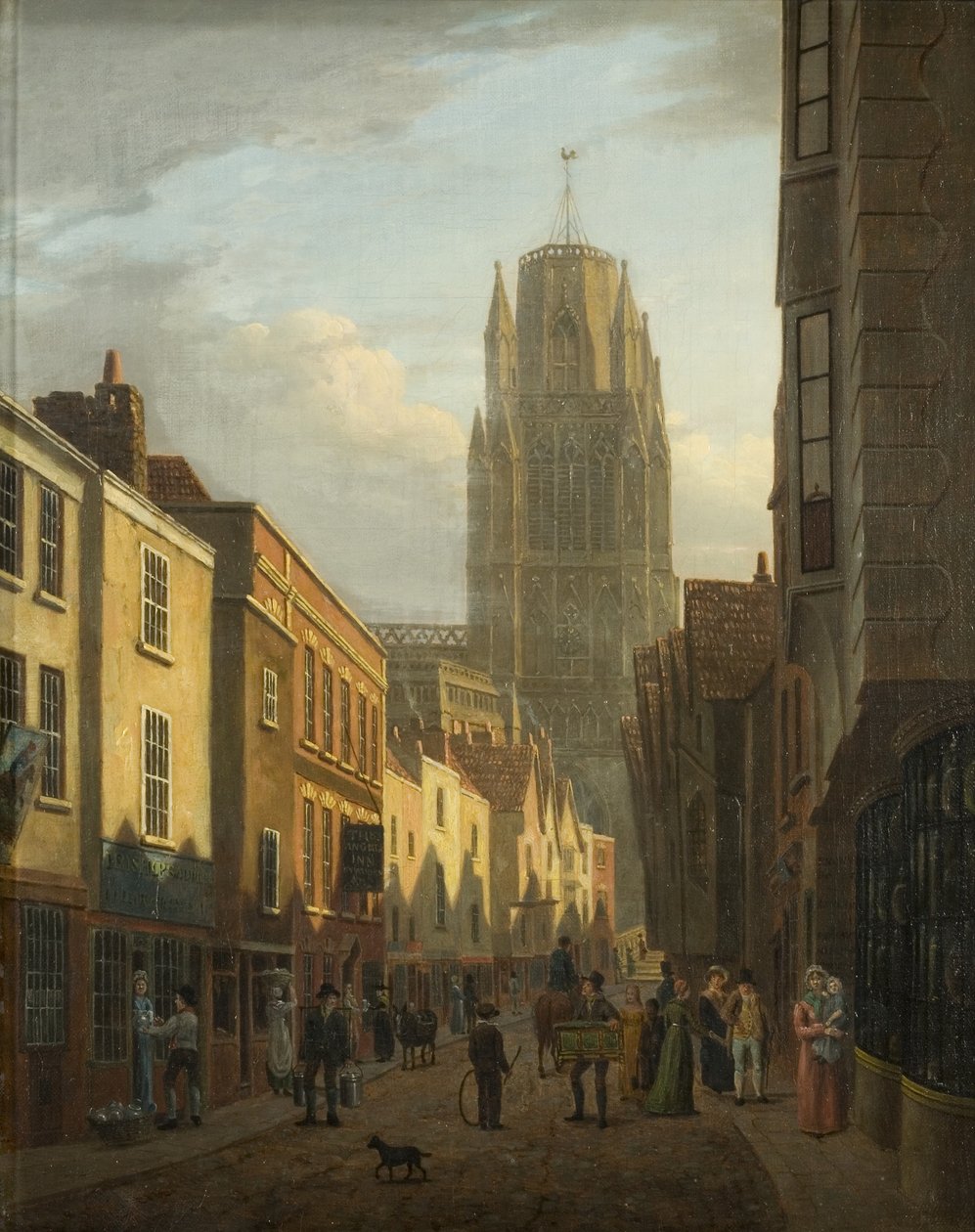 Redcliffe Street, Bristol, ca 1821 (olja på duk) av James Johnson