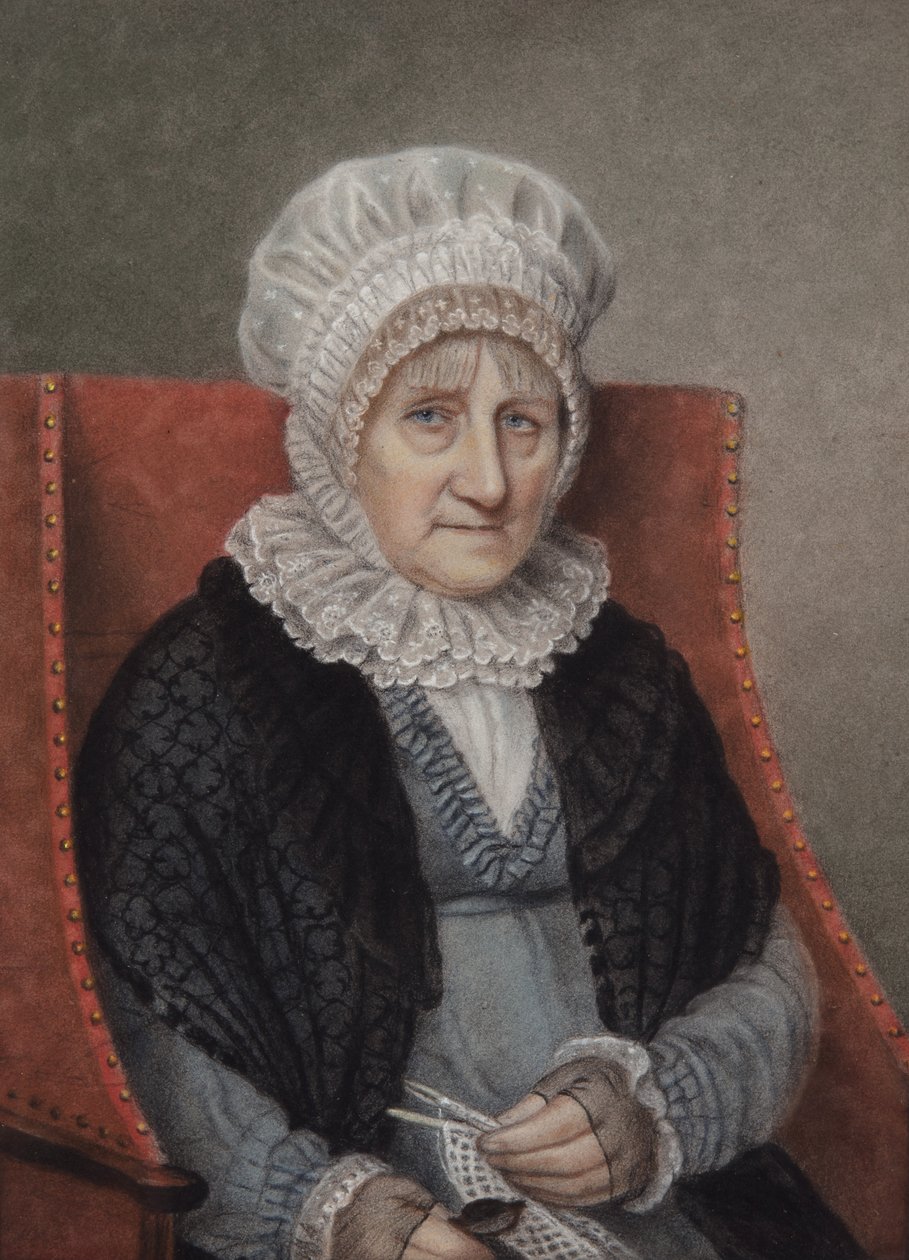 Mrs Mary Pountney, 8/1824 (pastell på papper) av James Junior Sharples