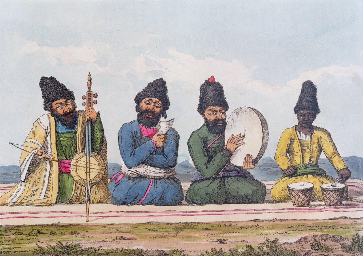 Faimusika Peresia mai le A Second Journey through Persia 1810-16, na vaneina e Theodore H.A. Fielding (1781-1851), 1818 swed av James Justinian Morier