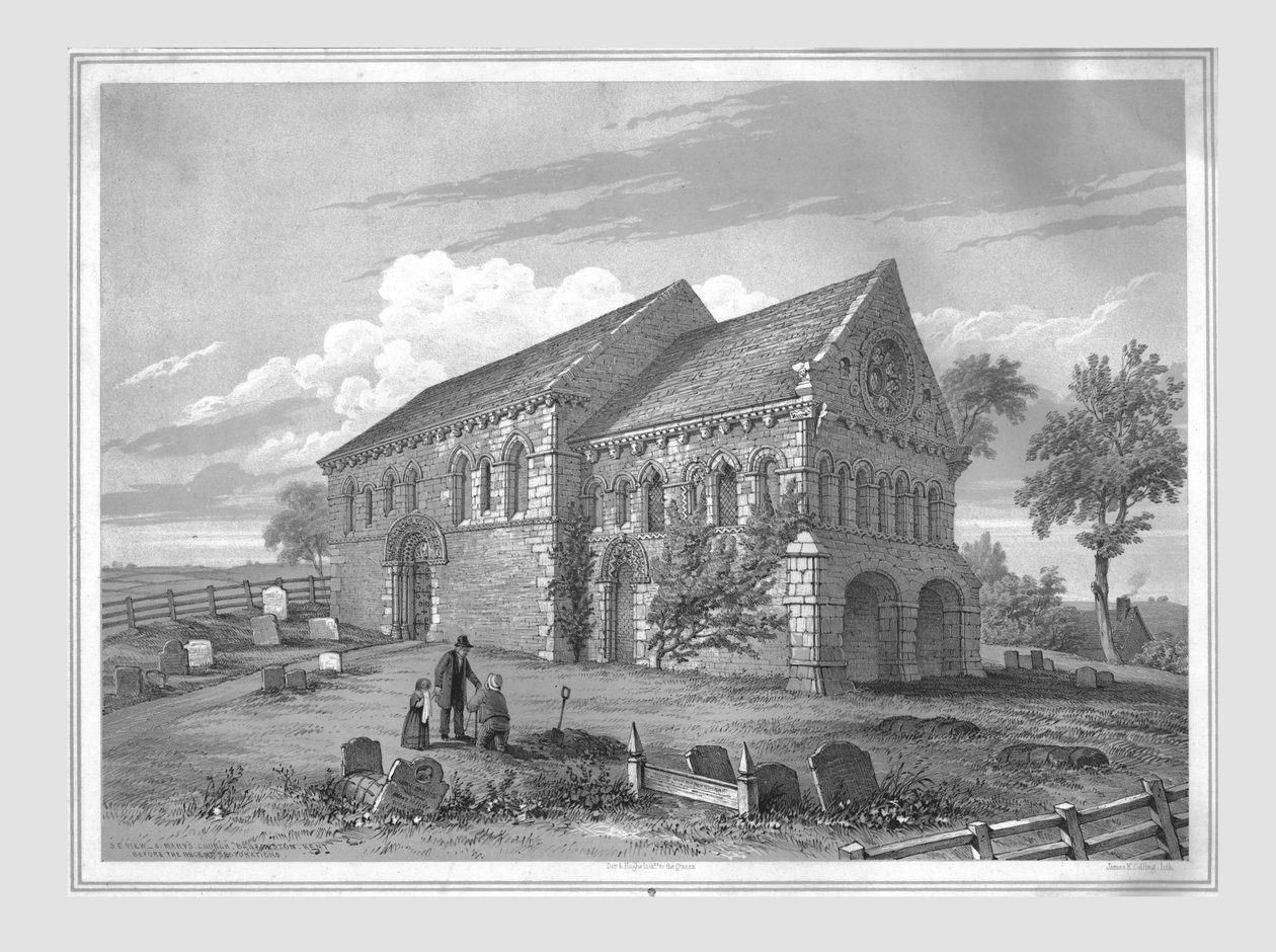St Nicholas Church, Barfrestone, sent 1800-tal. av James Kellaway Colling