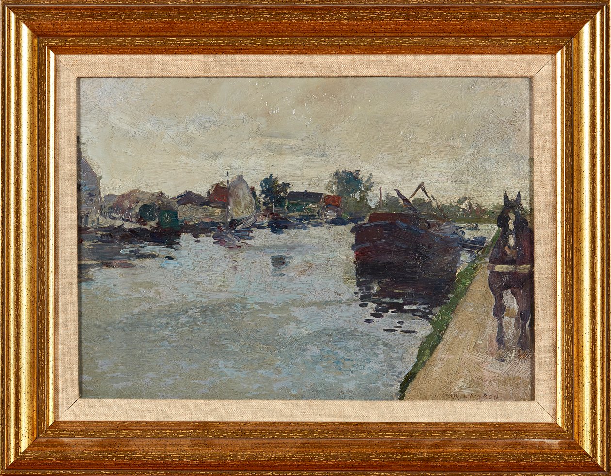 The Tow Path (olja på duk) av James Kerr Lawson
