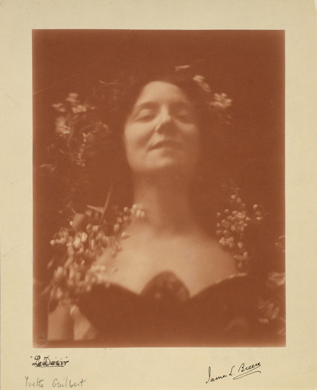 "The Desire": porträtt av Yvette Guilbert, 1896 av James L. Breese