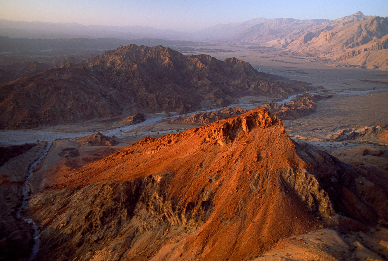 Området Al Jabal al Akhdar, Nakhl till Jabal ash Sham, Oman. Flygfoto. OMAN, ARABISKA HALVÖN. av James L Stanfield
