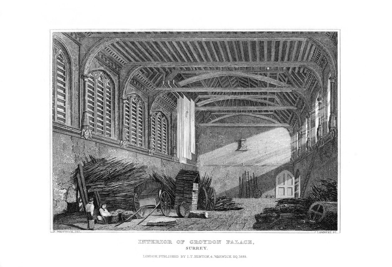 Interiör av Croydon Palace, Surrey, 1829. av James Lambert