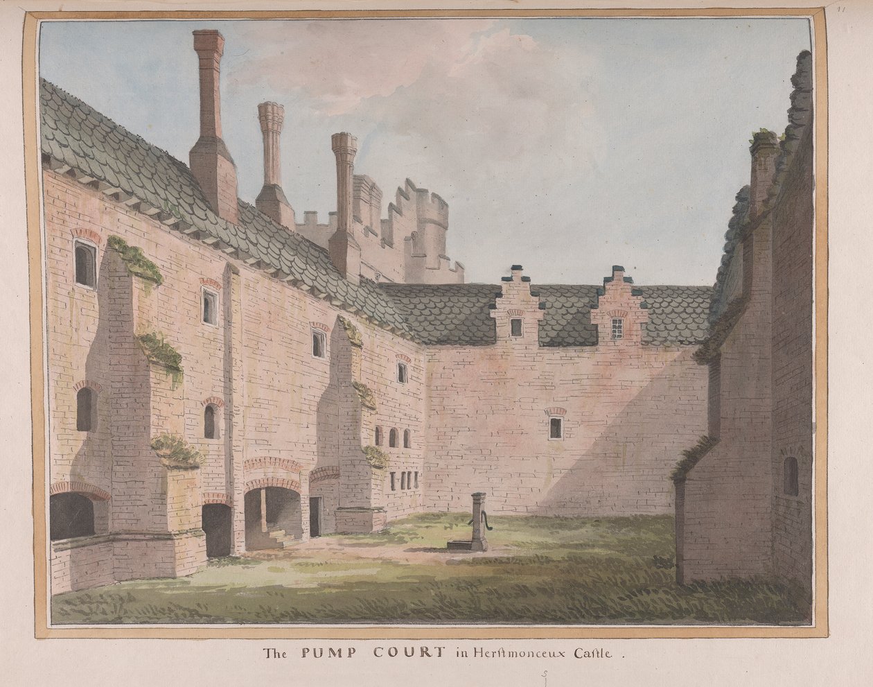 Herstmonceux Castle, East Sussex: The Pump Court av James Lambert  of Lewes