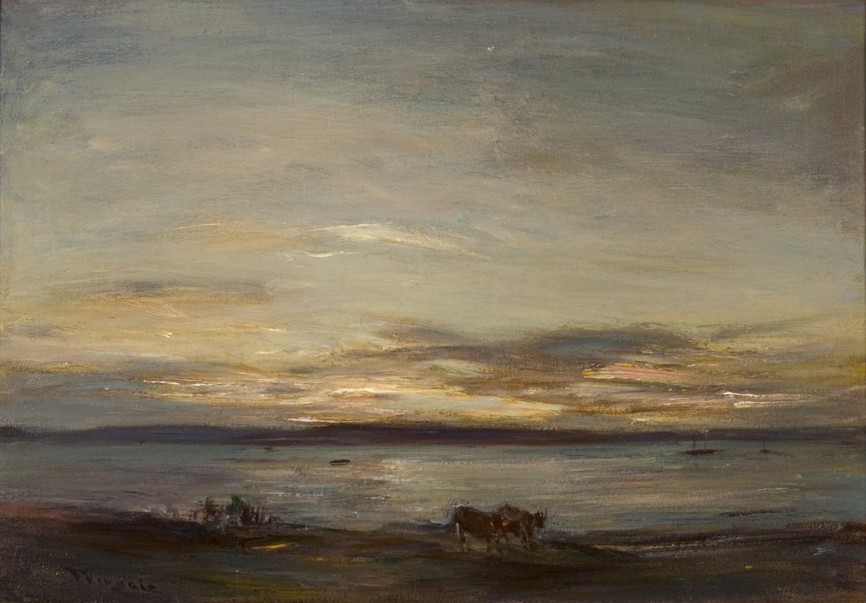 Golden Sunset, Fairlie (olja på duk) av James Lawton Wingate