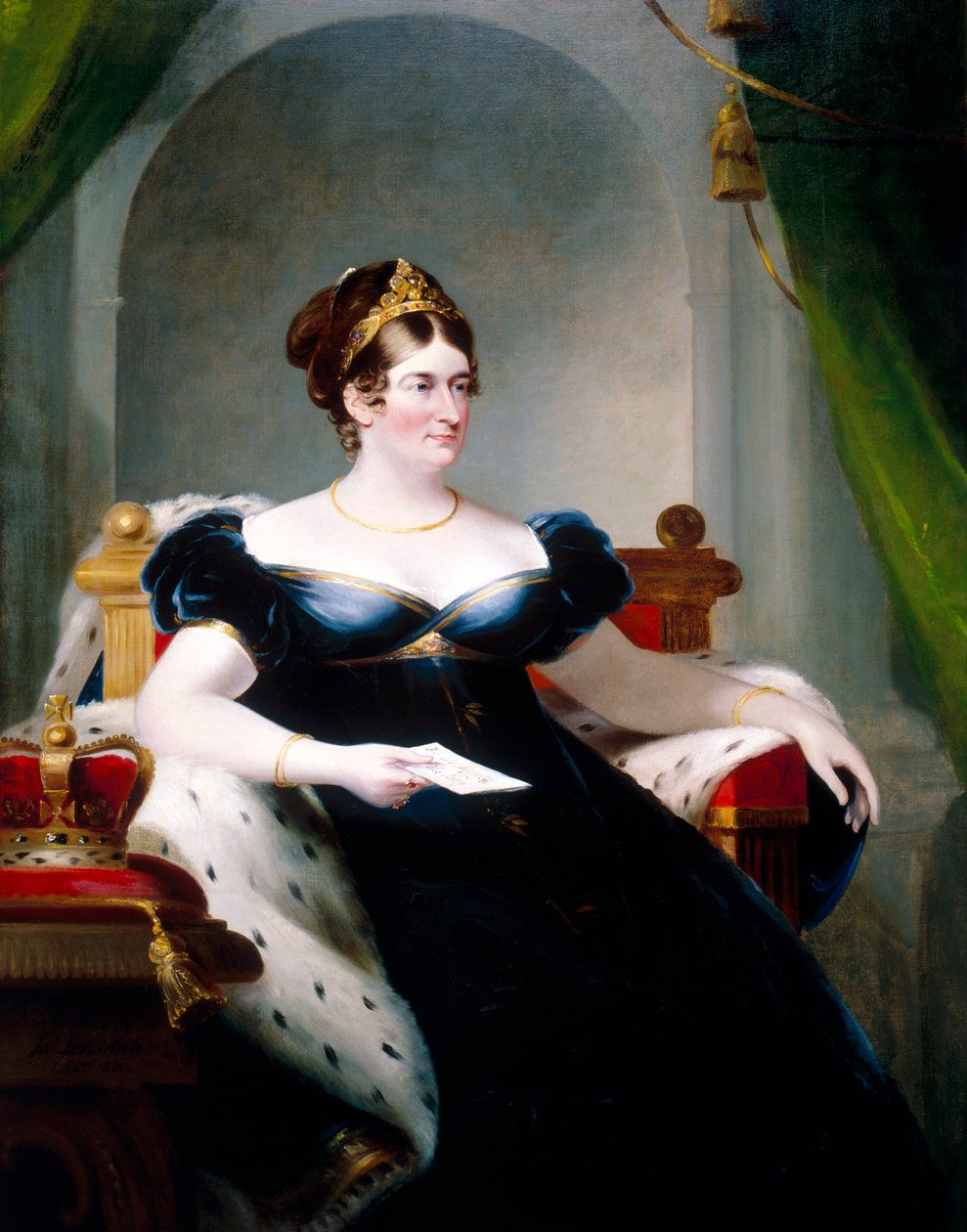 Caroline av Brunswick, gemål av George IV, 1820 av James Lonsdale