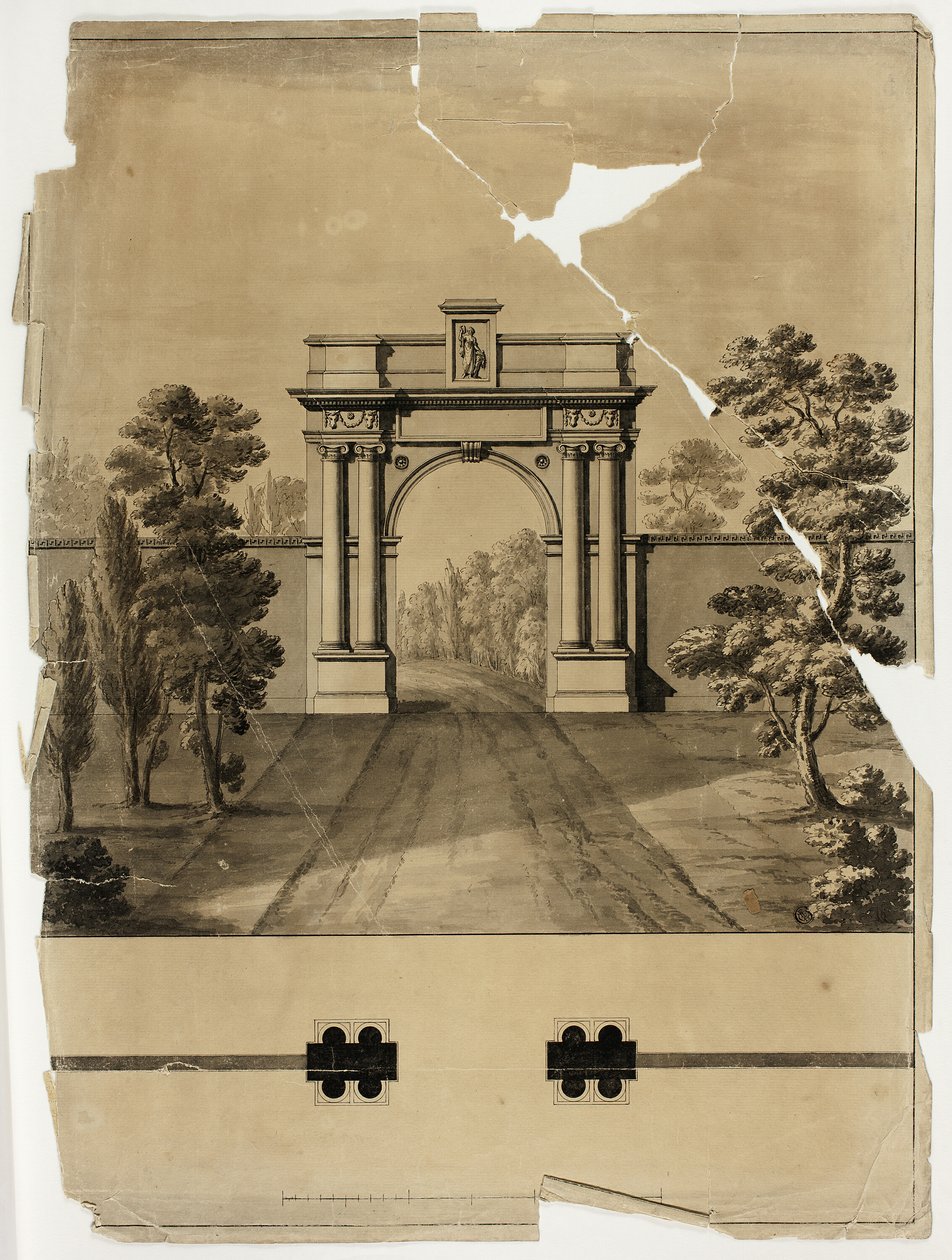 Monumental ingång till kyrkogården av James Malton