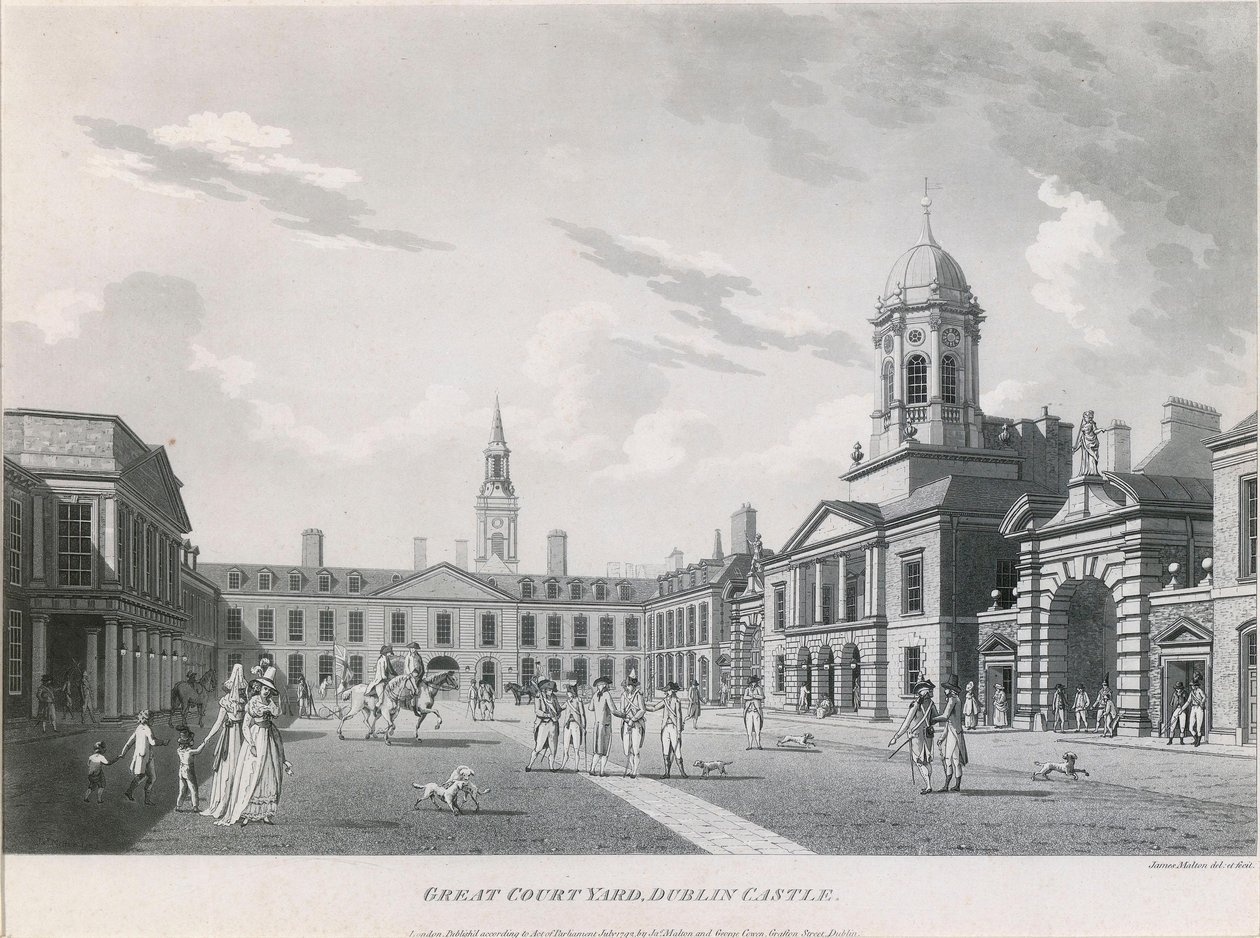 Övre gården, Dublin Castle av James Malton