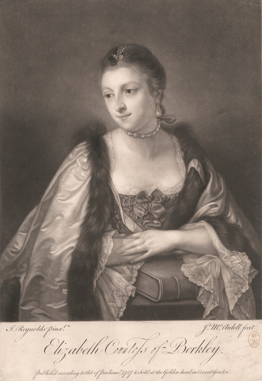 Elizabeth, grevinna av Berkeley av James McArdell