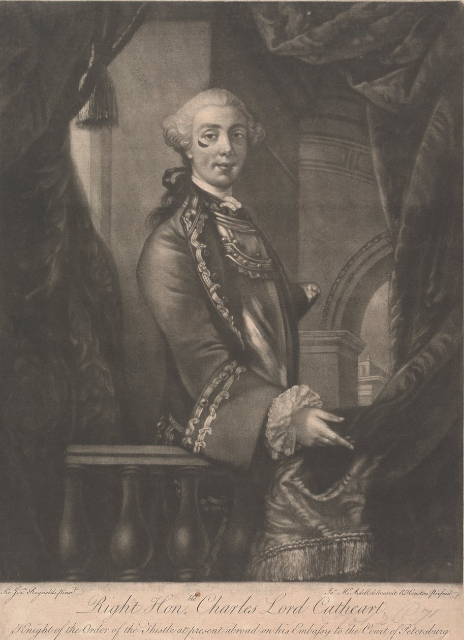 Generallöjtnant Charles Schaw Cathart, 9:e Earl Cathcart av James McArdell