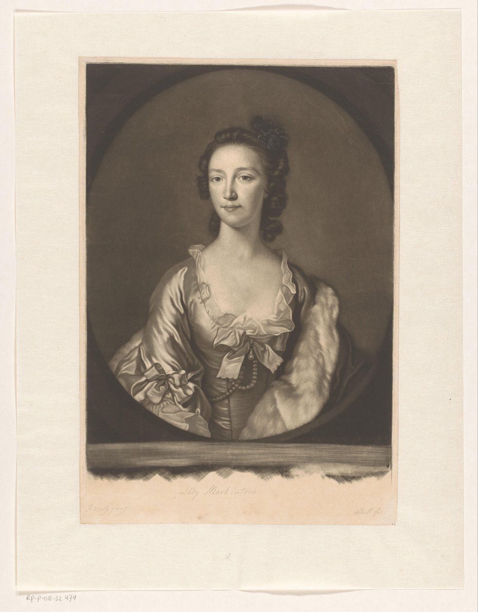 Porträtt av Anne Farquharson-MacKintosh av James McArdell